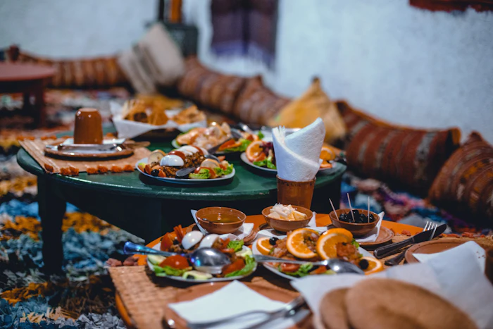 A Moroccan table spread