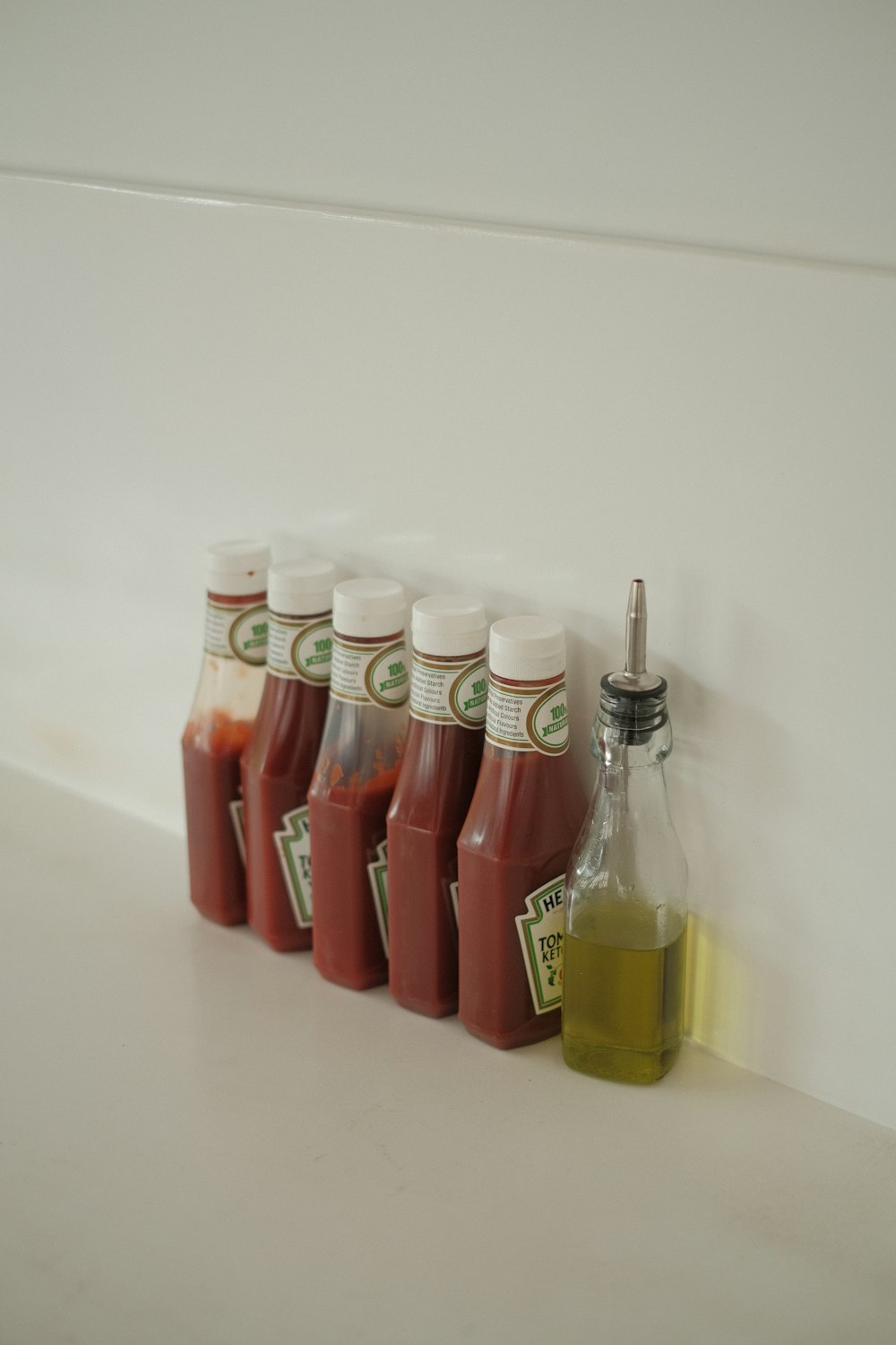 a group of bottles on a shelf