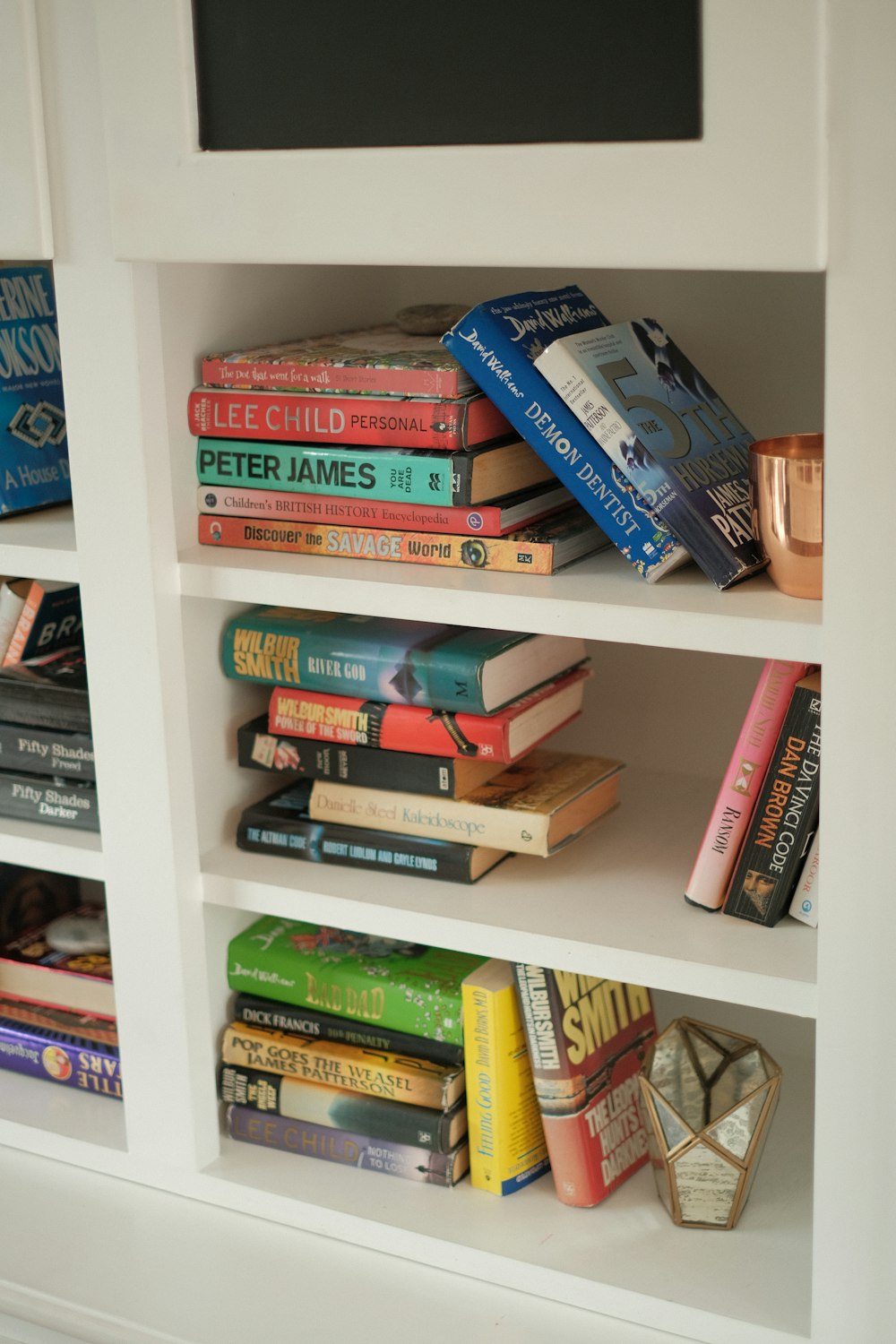 a shelf with books on it