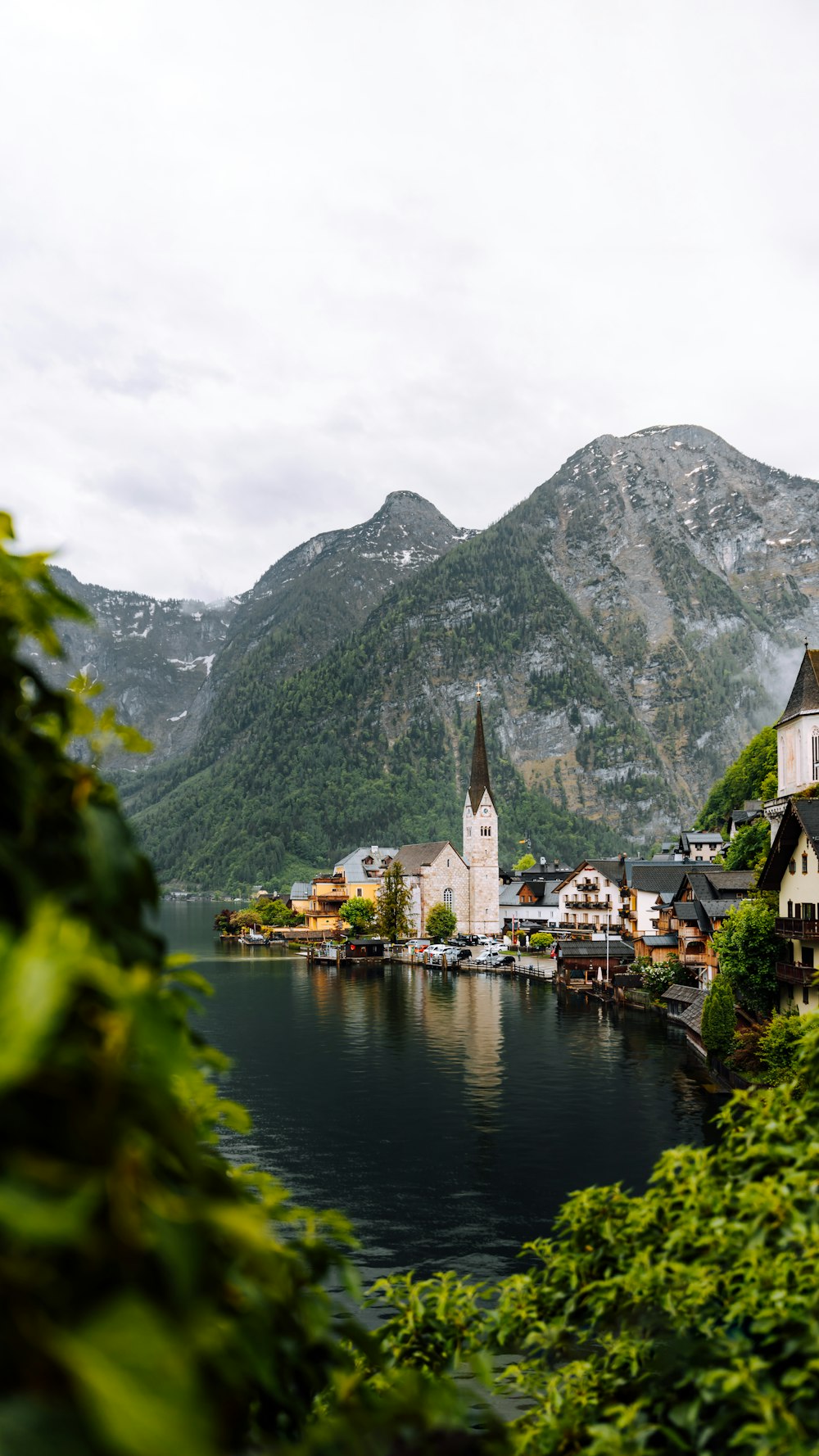 a town by a lake