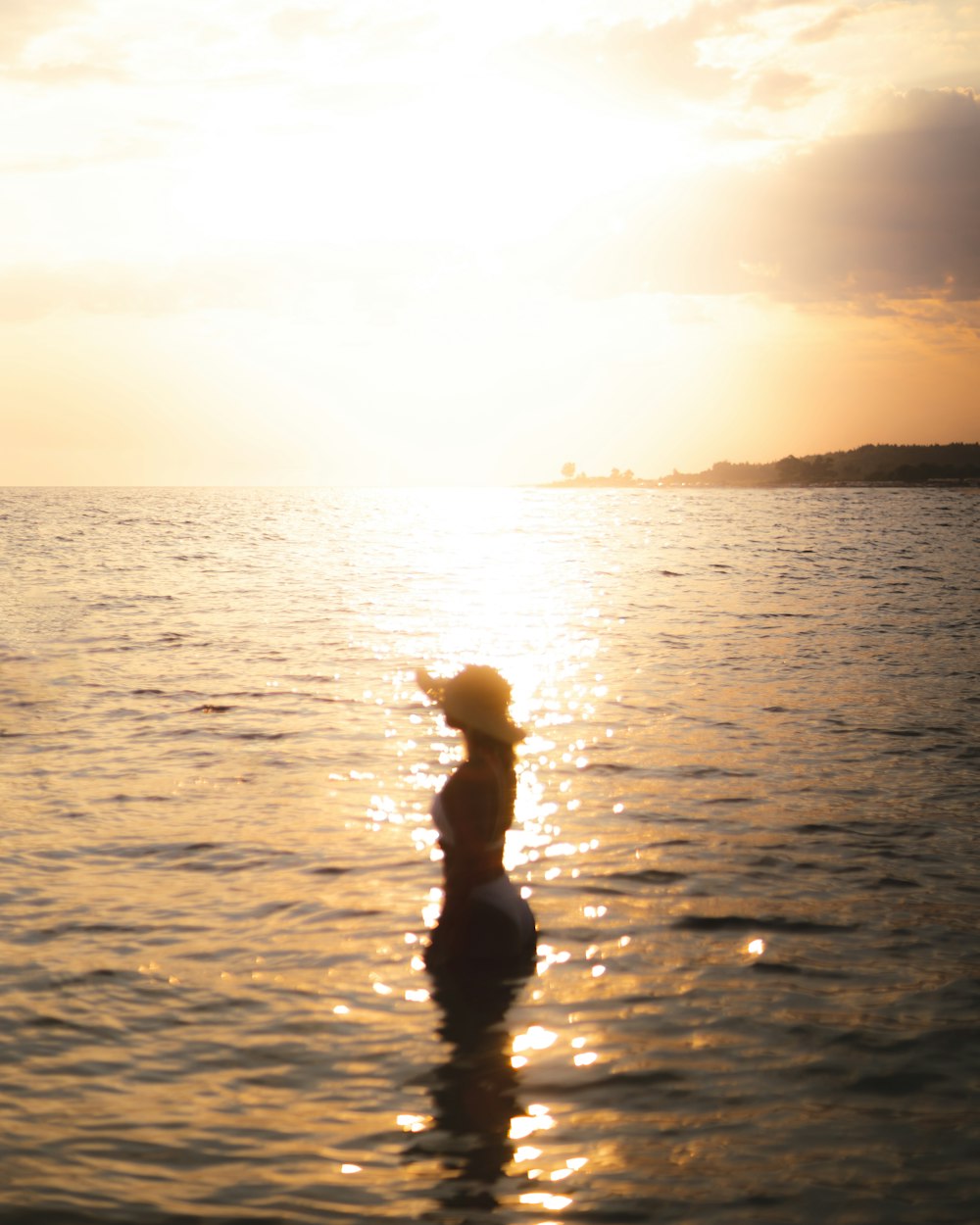 a person standing in water