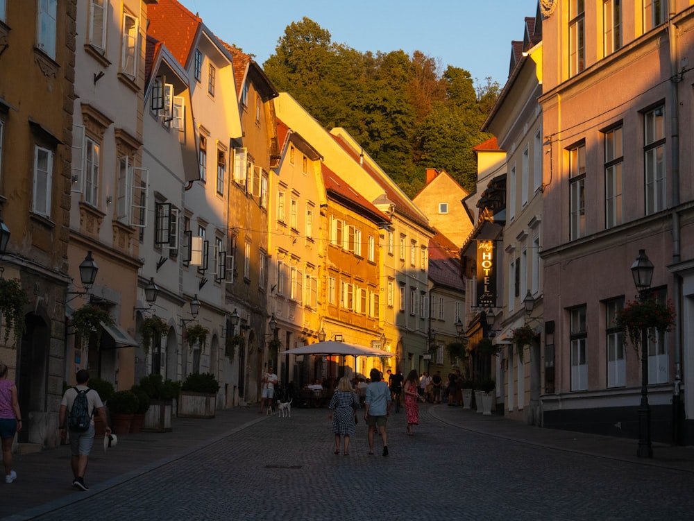 a street with buildings on both sides