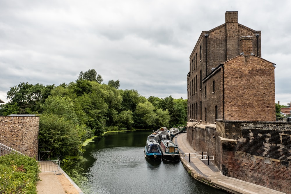 a river with boats on it