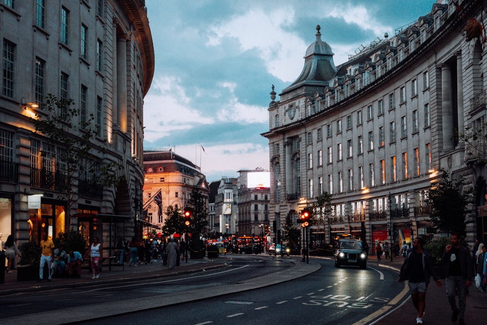 a street with buildings on either side