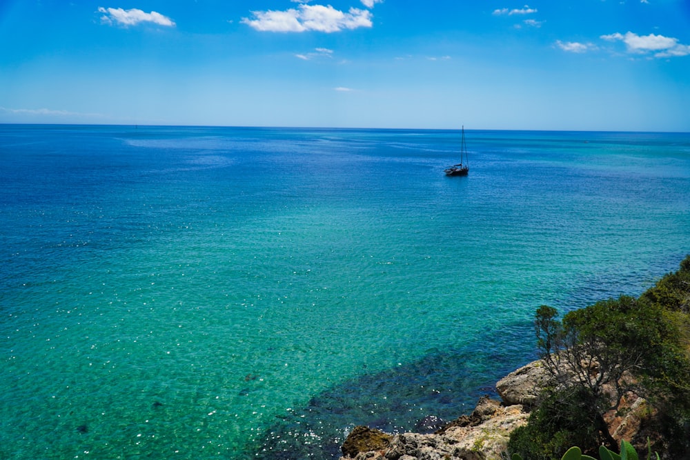 a boat in the ocean