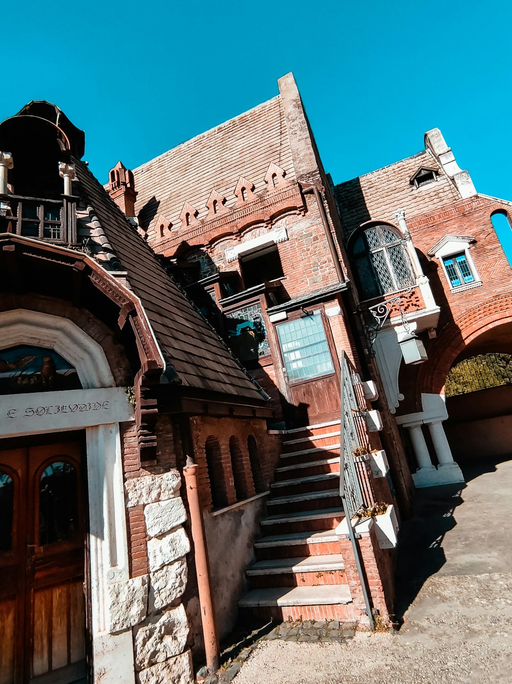 a building with a staircase