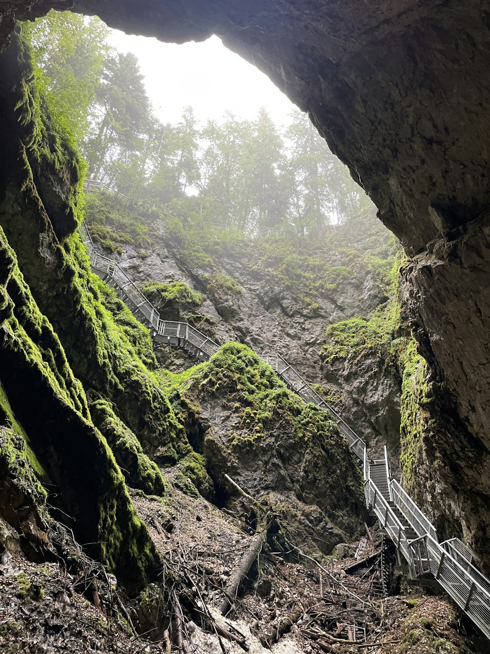 a bridge over a cliff