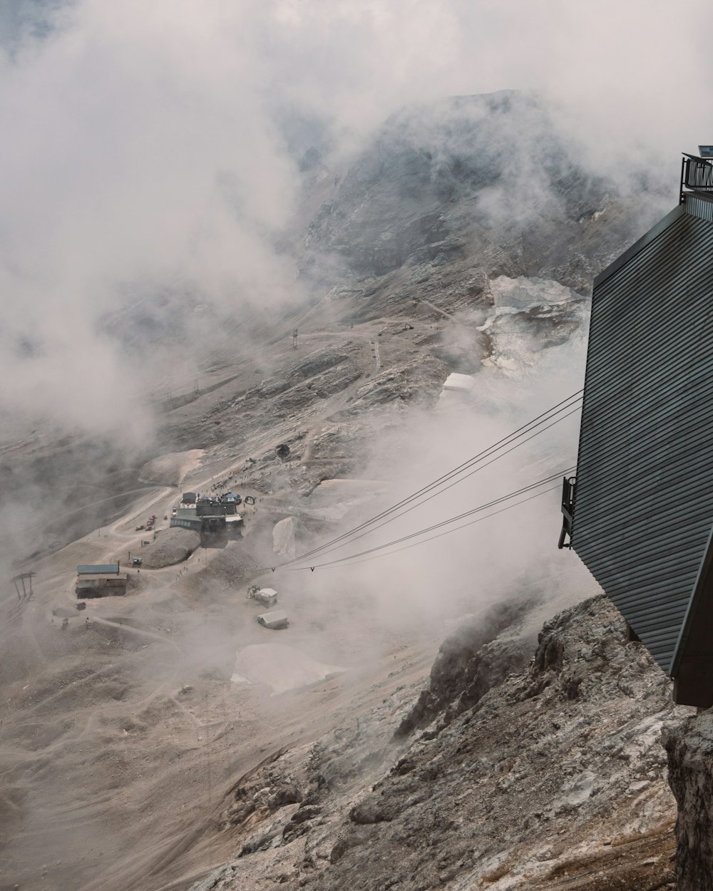 a building on a mountain