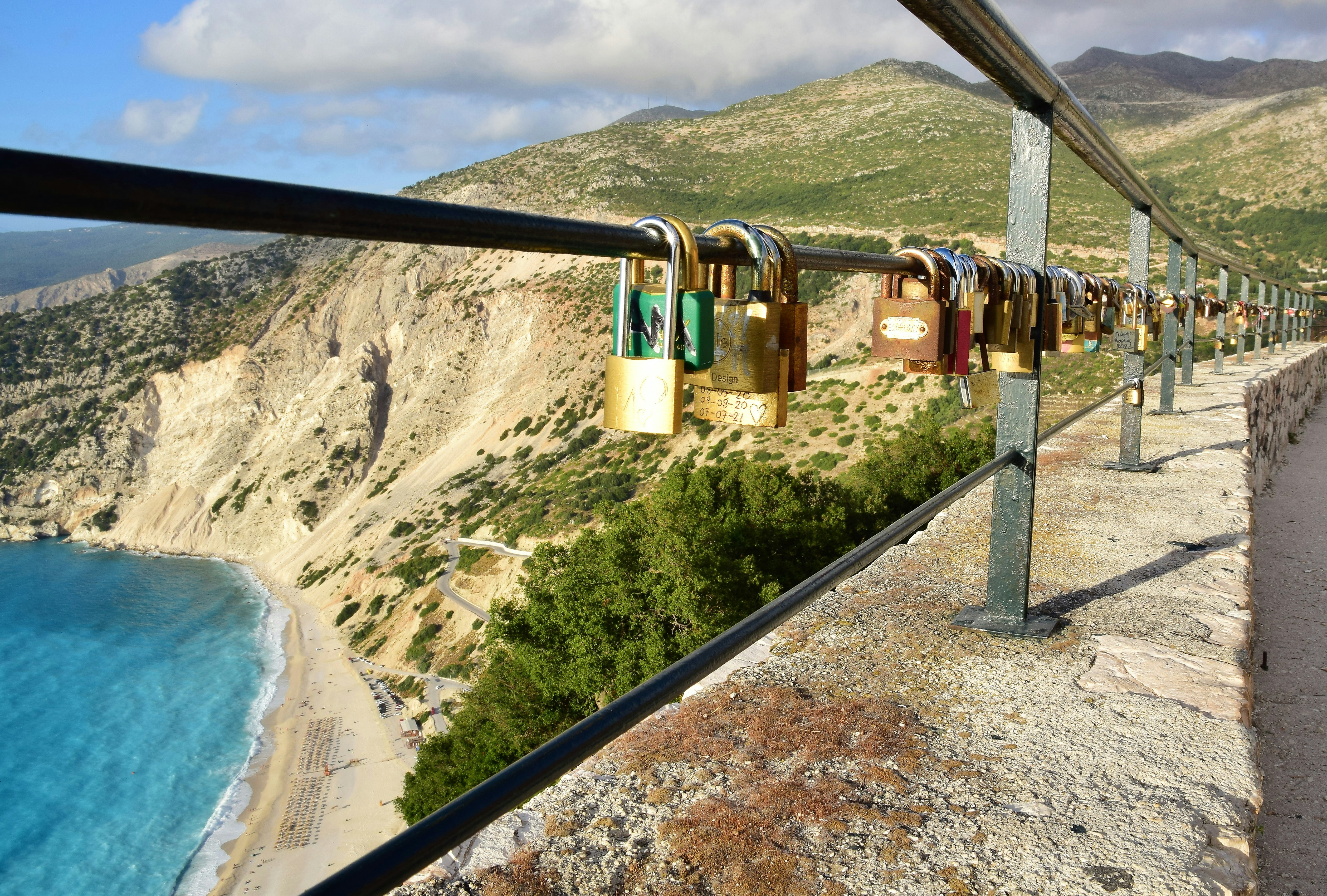 a cable car going over a cliff