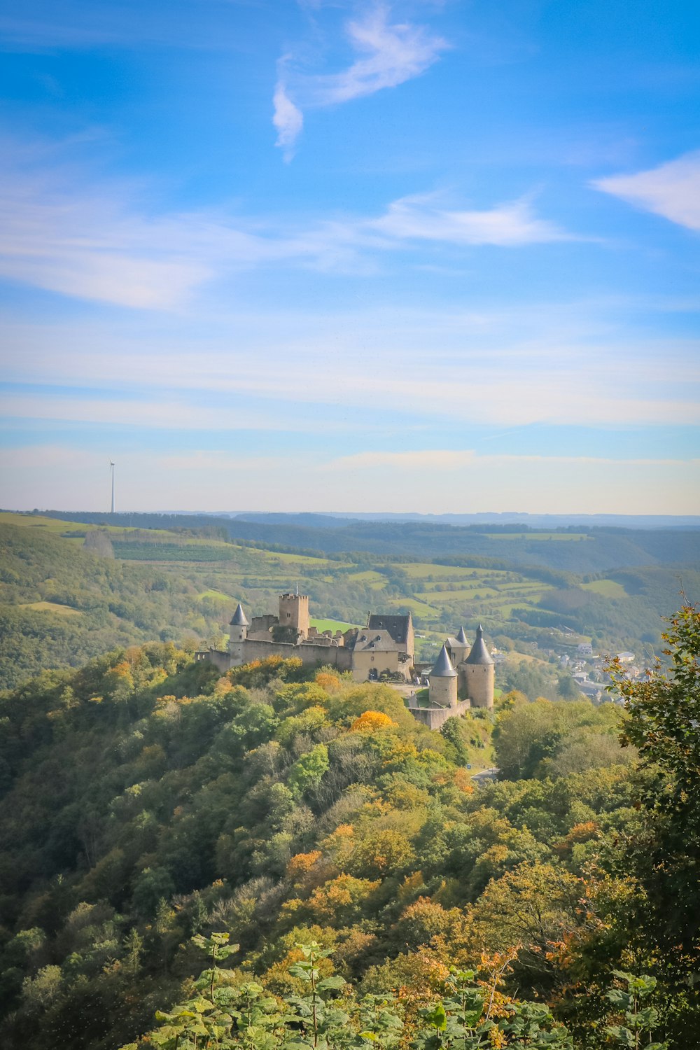 a castle on a hill