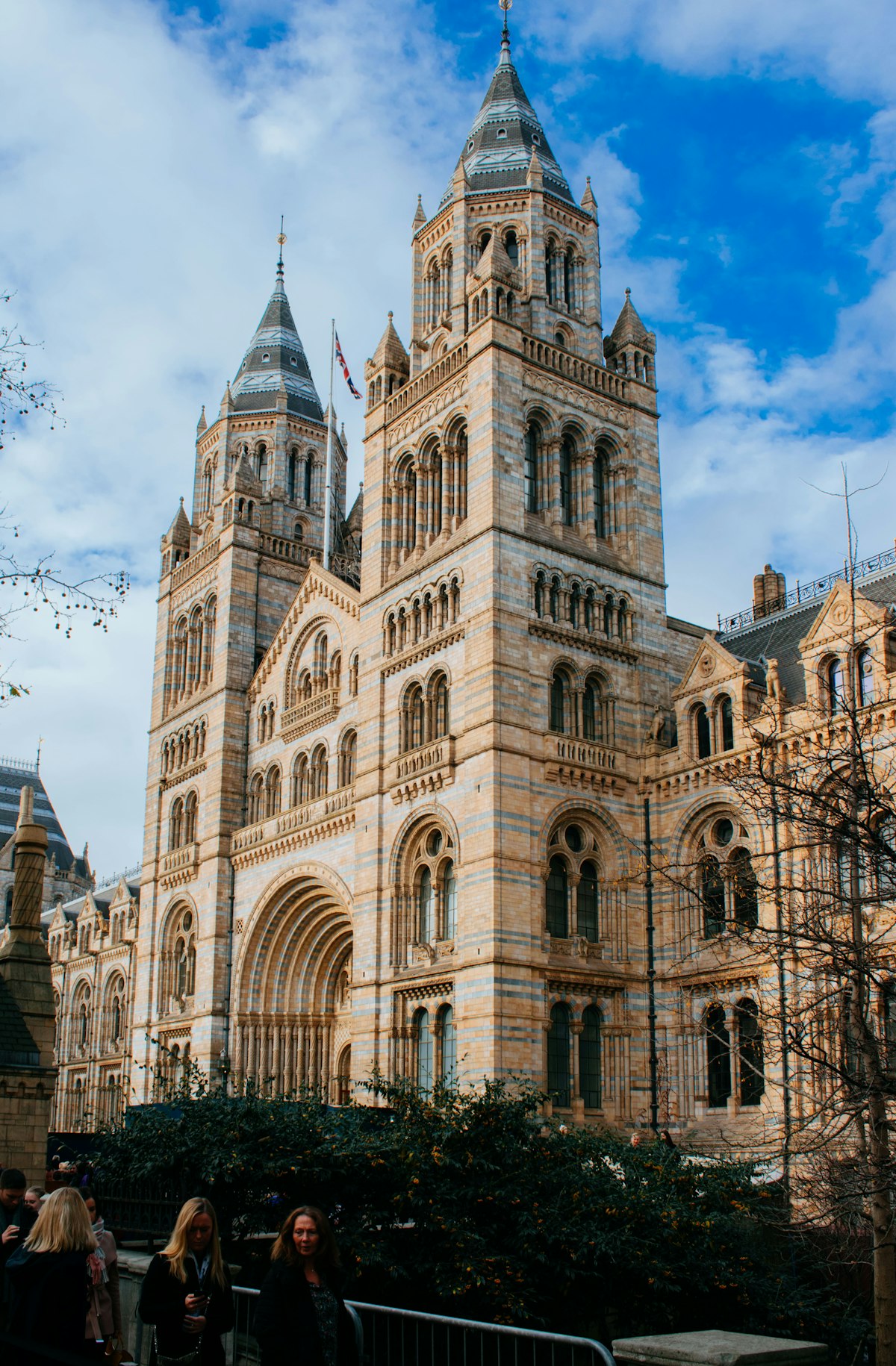 South Kensington London — the grand Victorian facade of the Natural History Museum on Exhibition Road