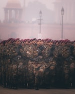 a group of people in military uniforms