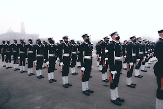 a group of people in military uniforms