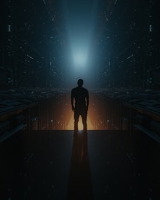 a person standing on a stage
