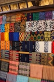 a group of colorful fabric