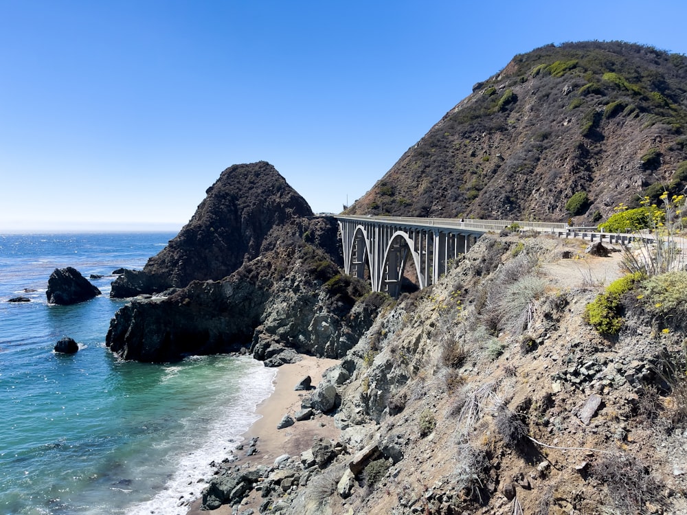 a bridge over a body of water