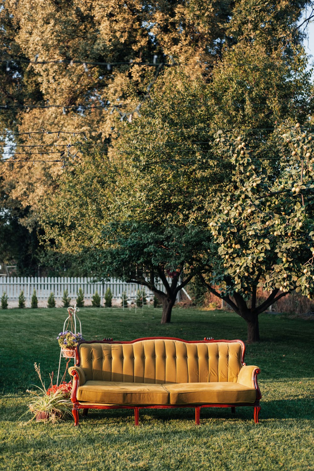 a bench in a park