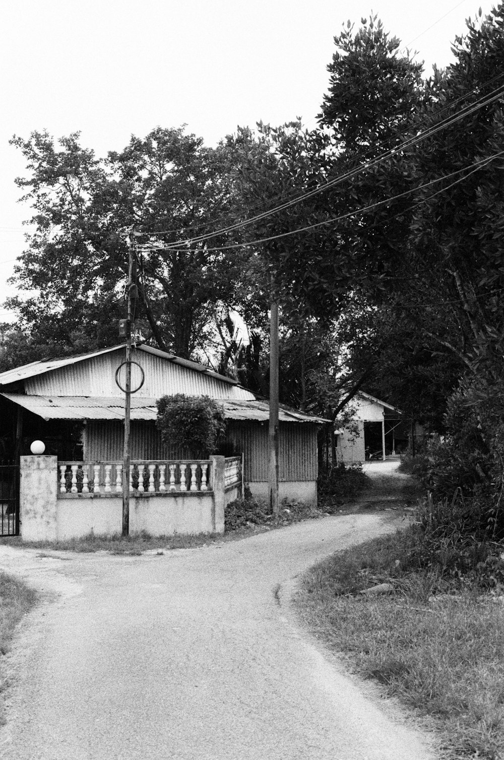 a house with a fence around it