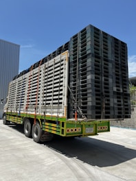 a large truck with a large container on the back
