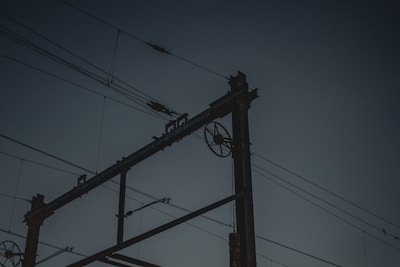 a power line with wires