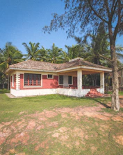 a house with a grass yard