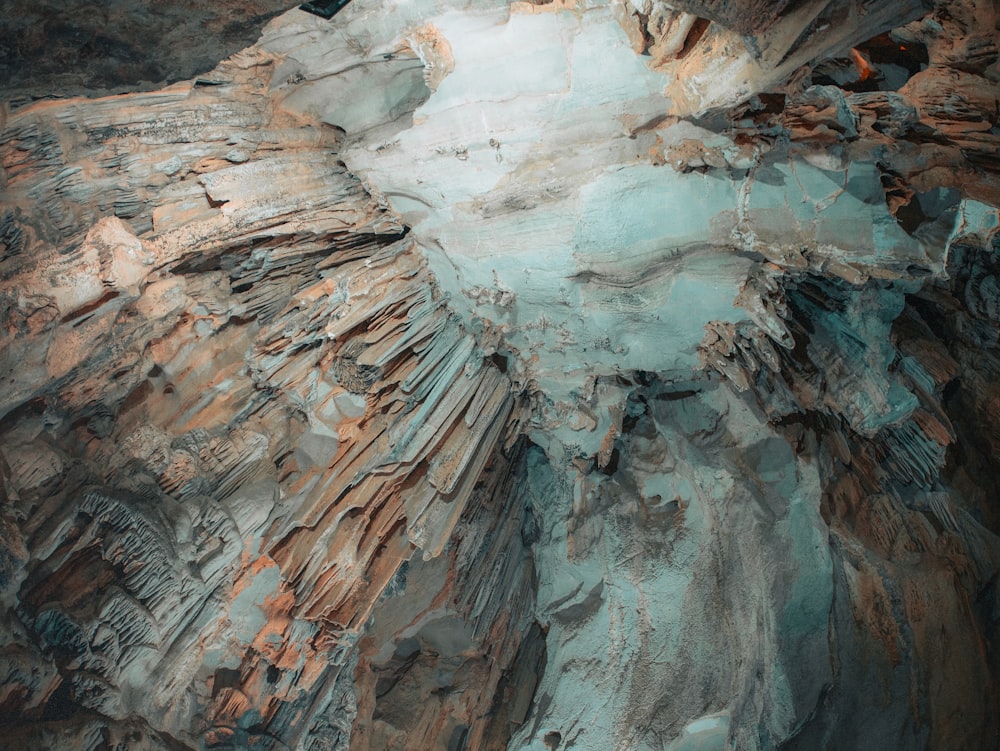 a close up of a large rock