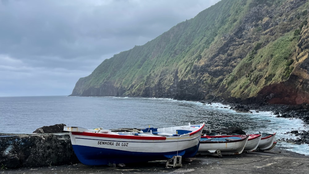 boats on the beach