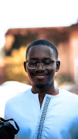 a man wearing glasses