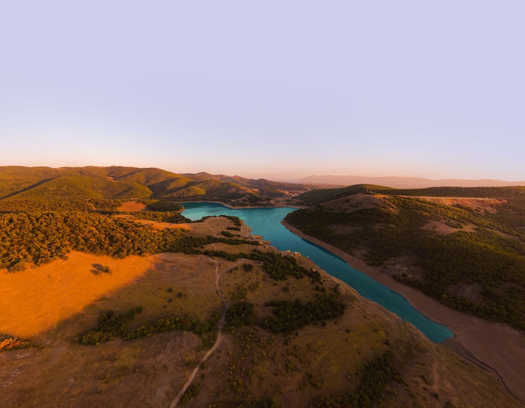 a river running through a valley,