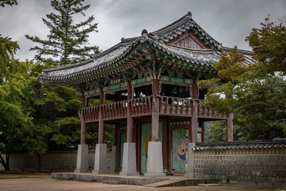 a building with a large roof