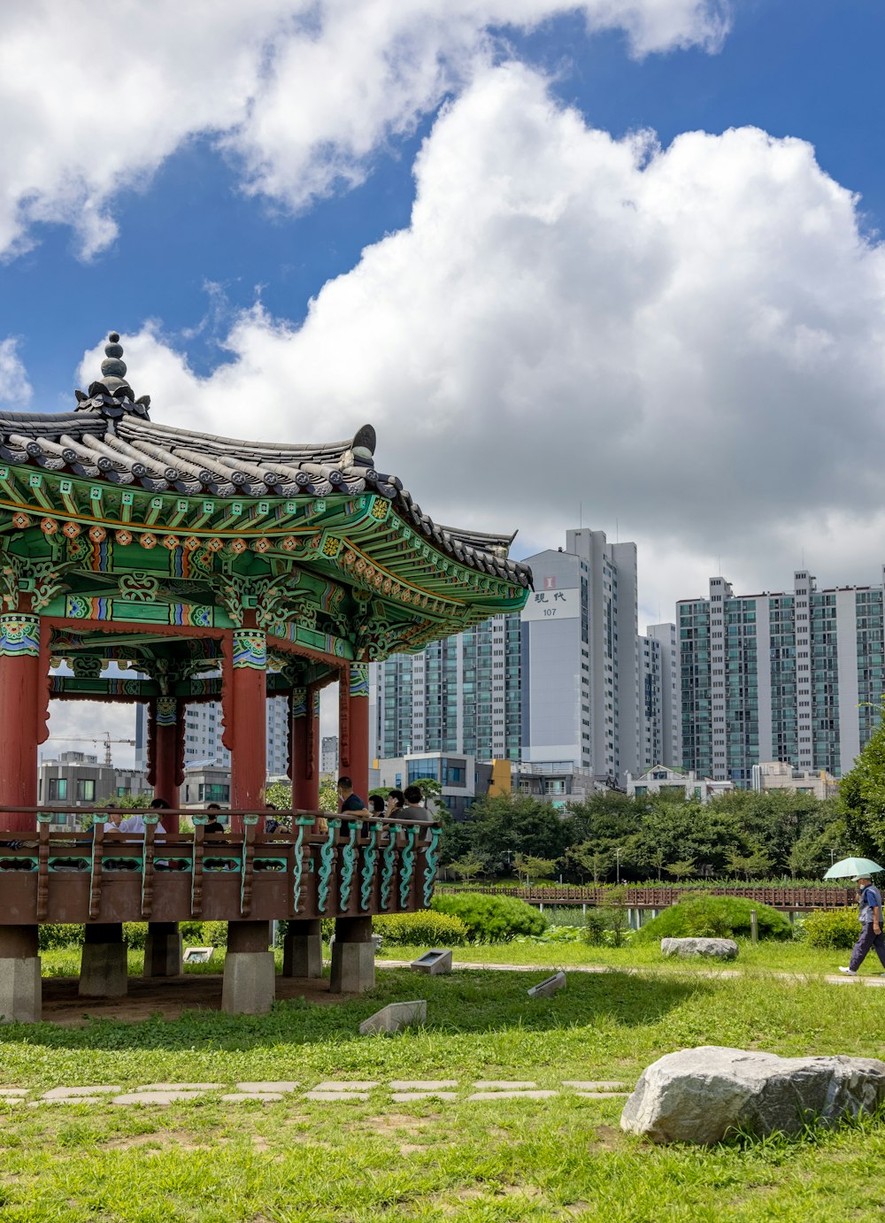 a building with a large roof