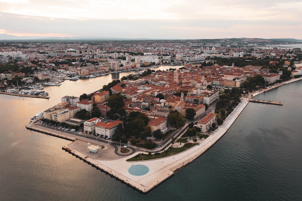 a city next to the water