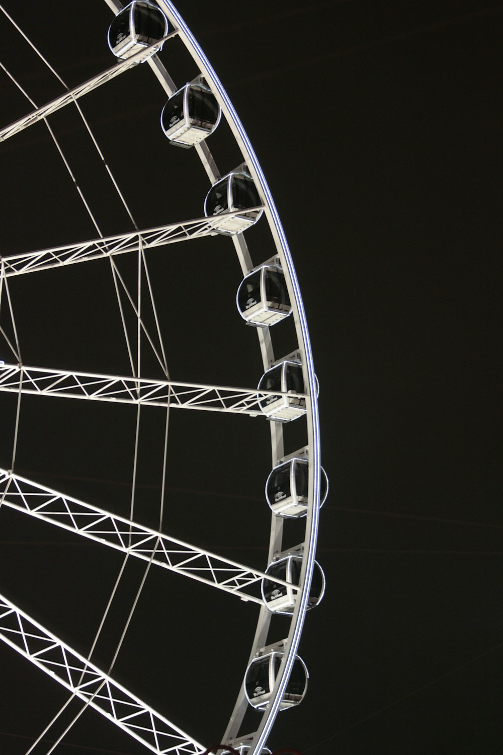 a close-up of a metal tower