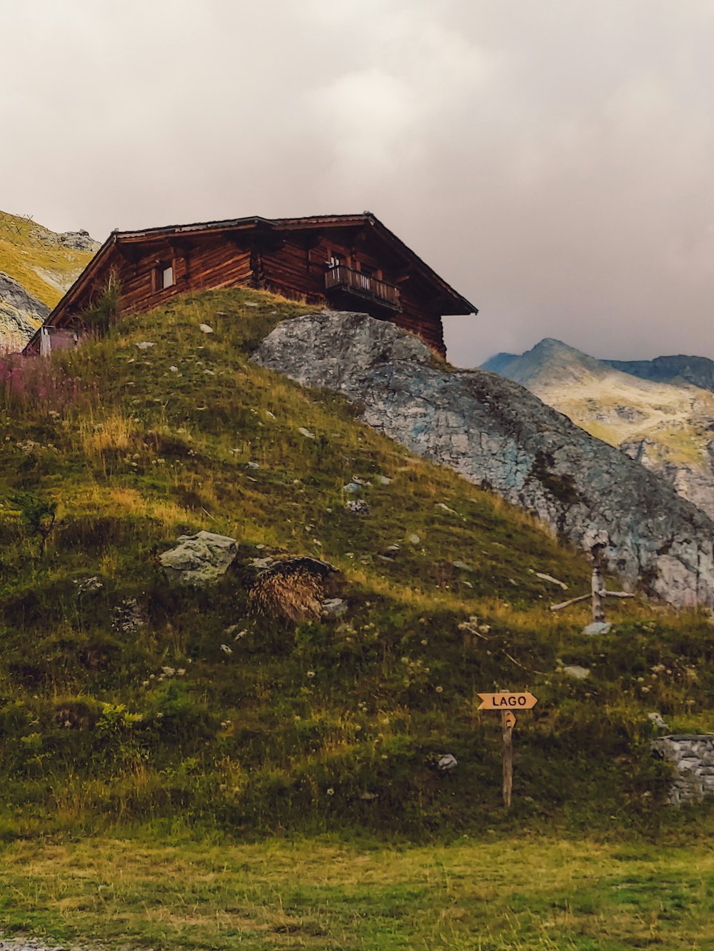 a building on a mountain