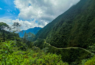 a valley between mountains