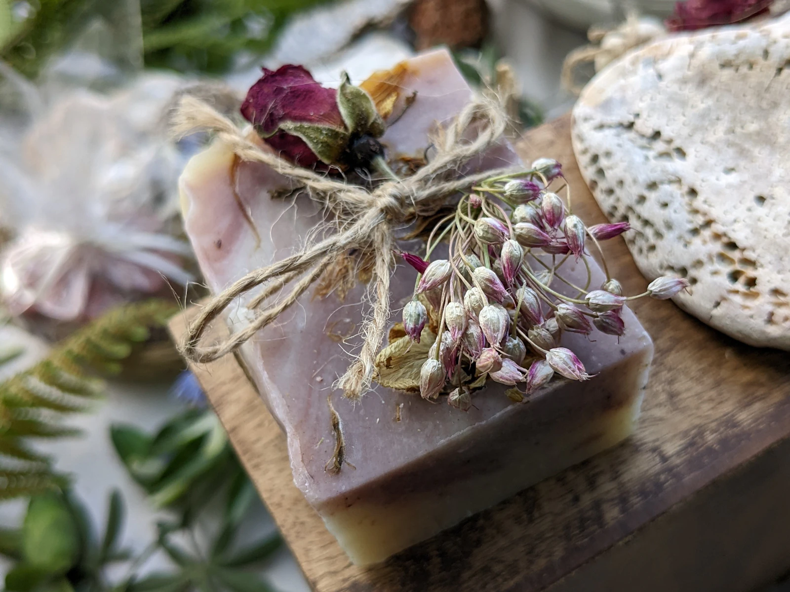 Artisan cold-process soap with natural ingredients