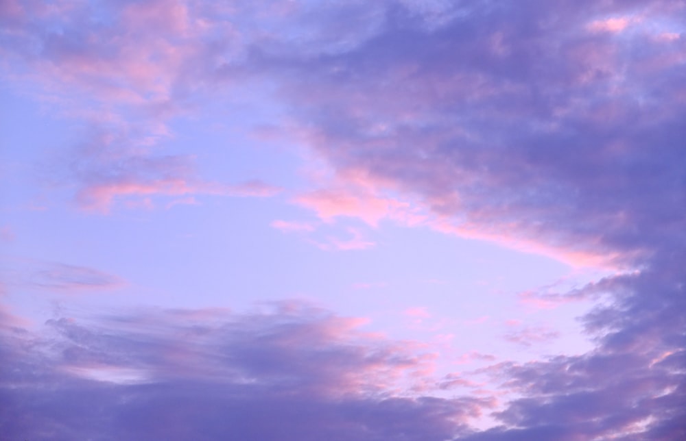 a pink and blue sky