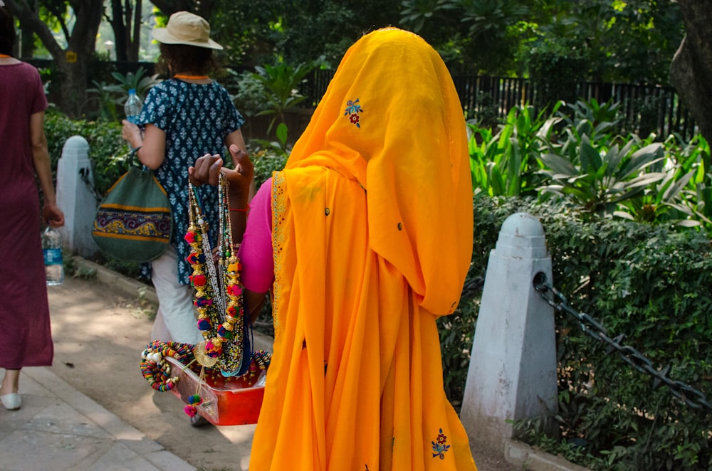 a person in a yellow robe