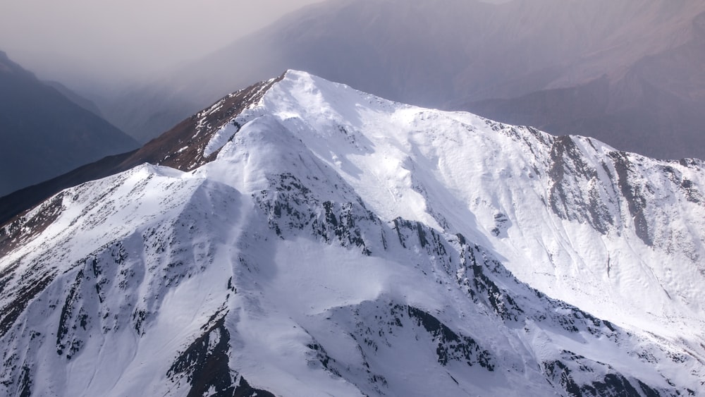 a mountain covered in snow