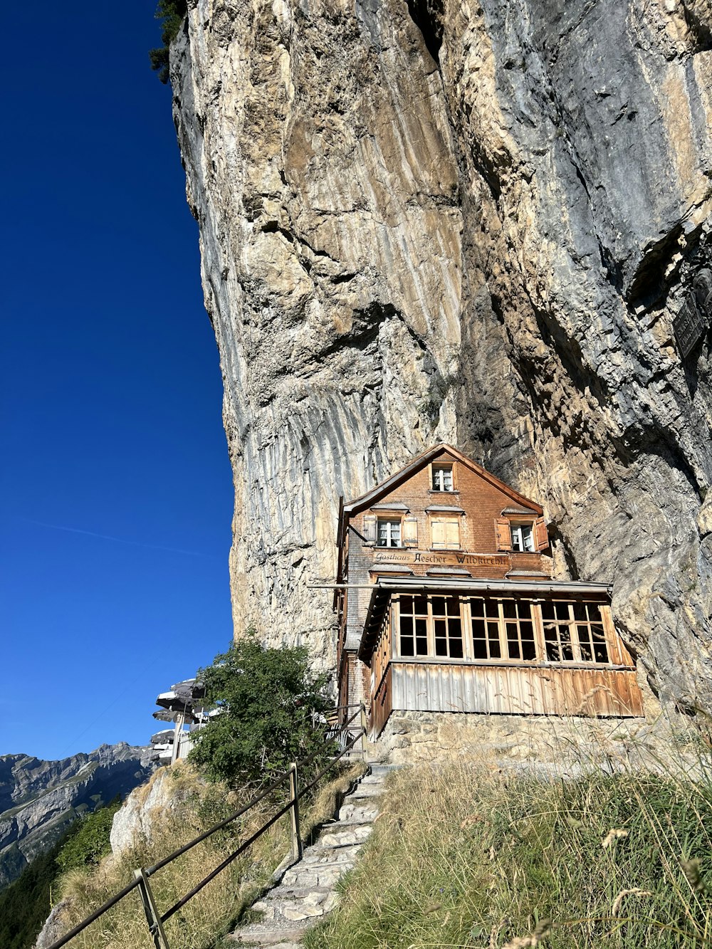 a building on a cliff