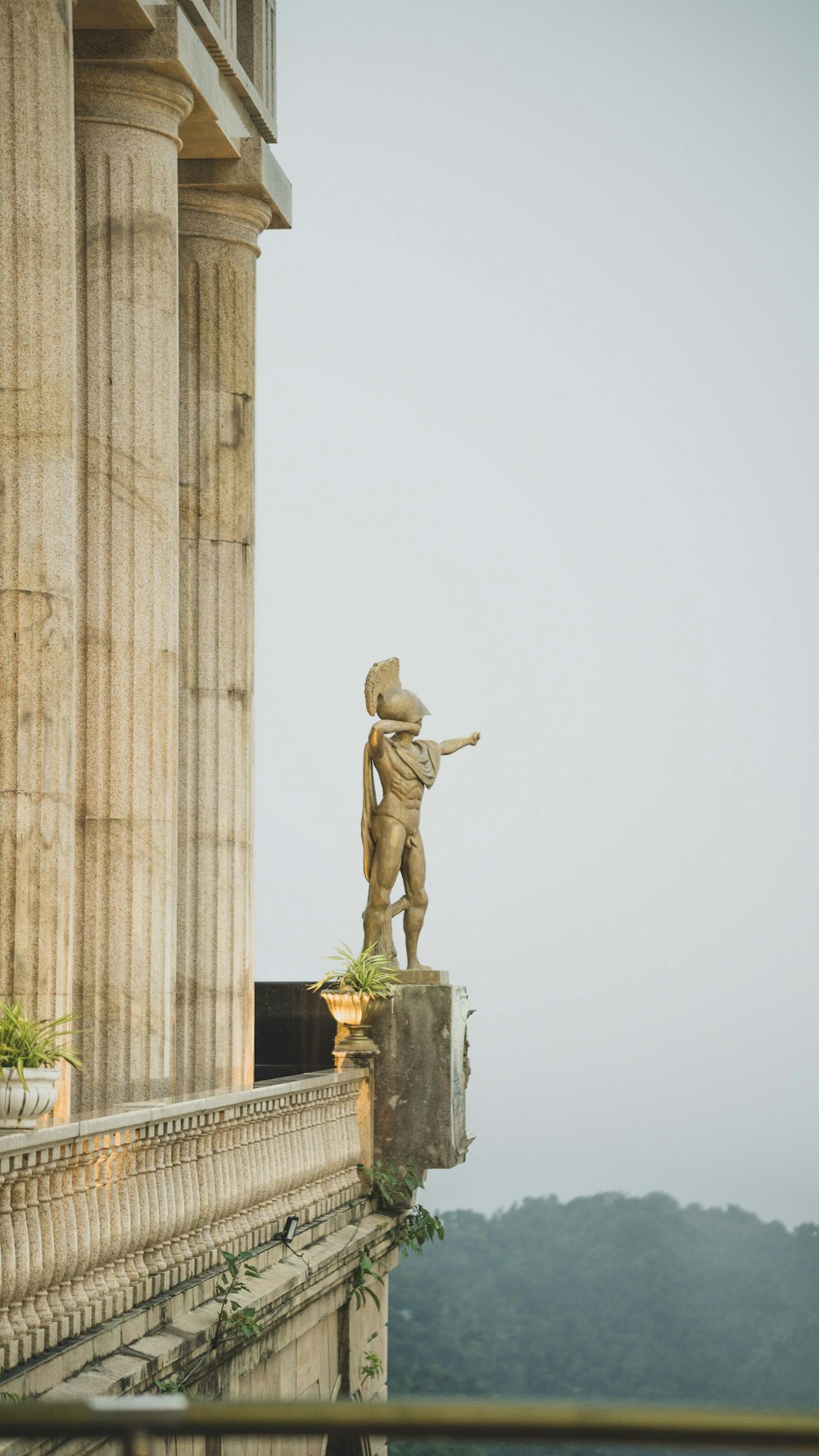 a statue on a building