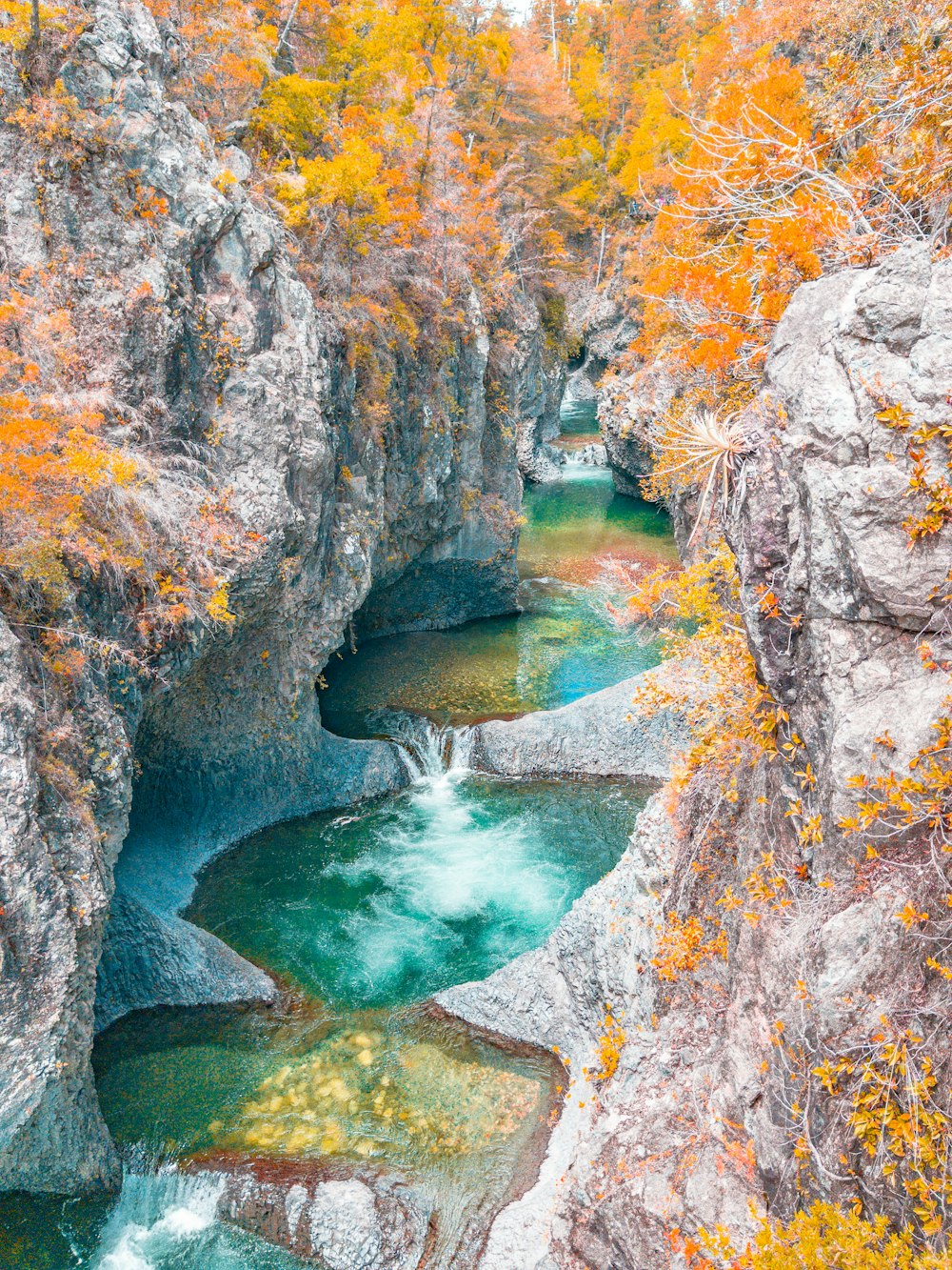 a river in a canyon