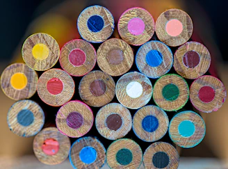 a group of circular objects