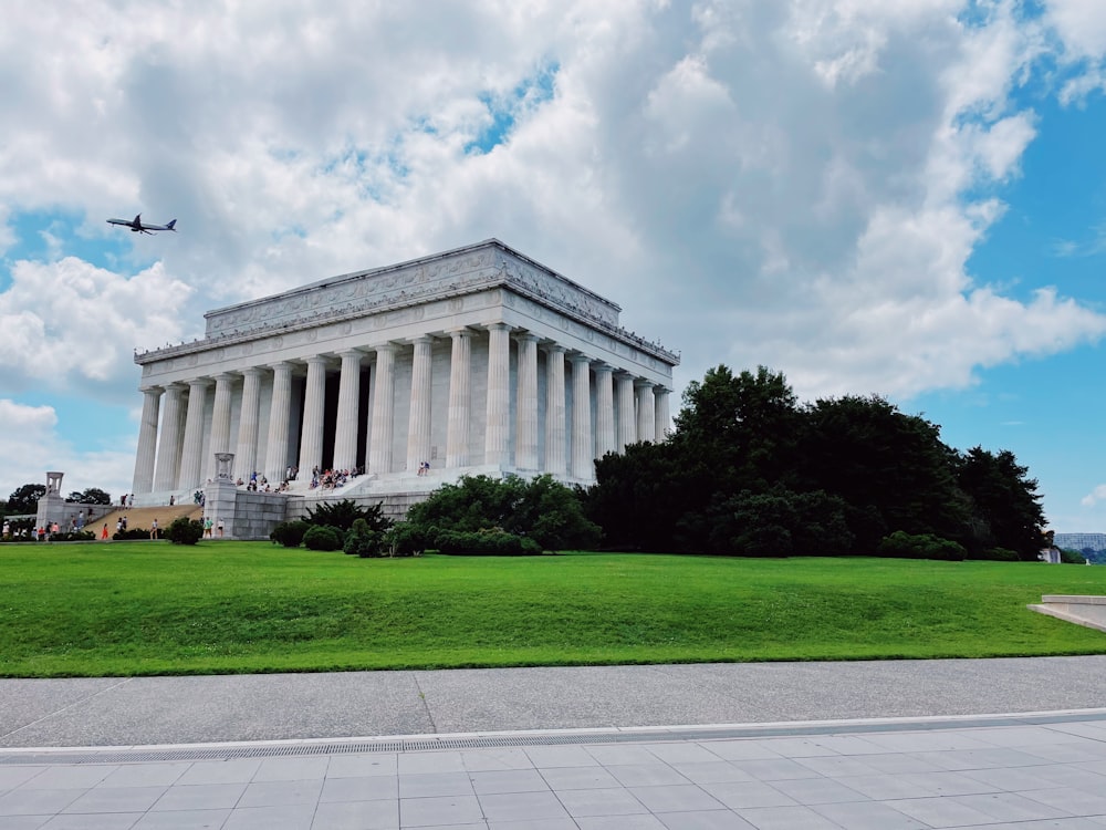 a large white building with columns