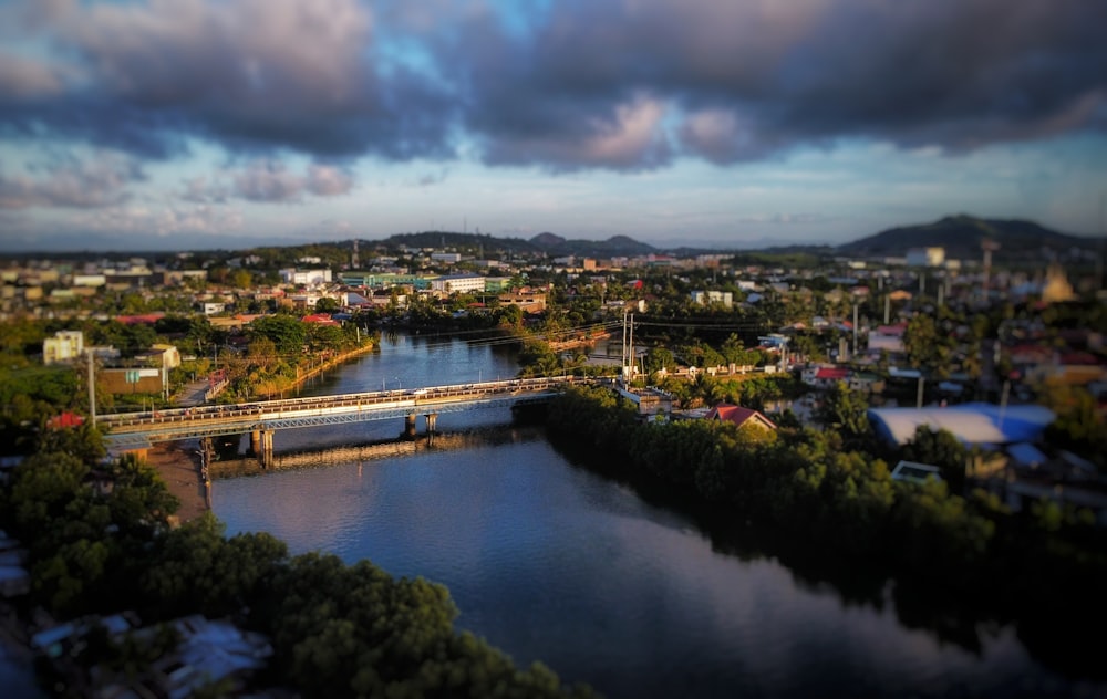 a city next to a river