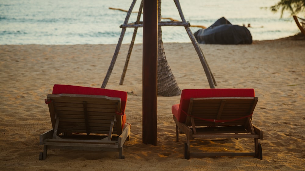 two chairs on a beach