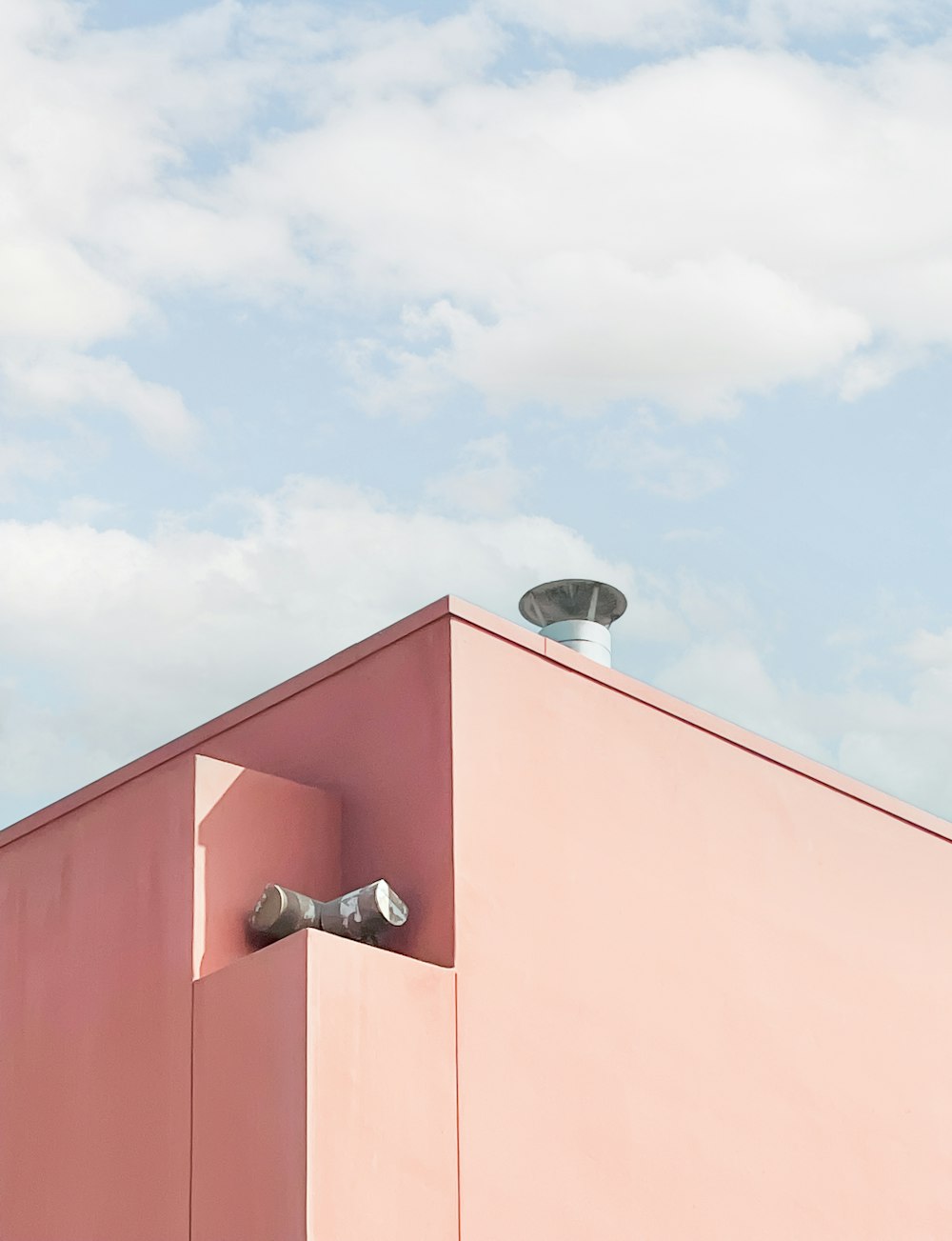 a person standing on a roof