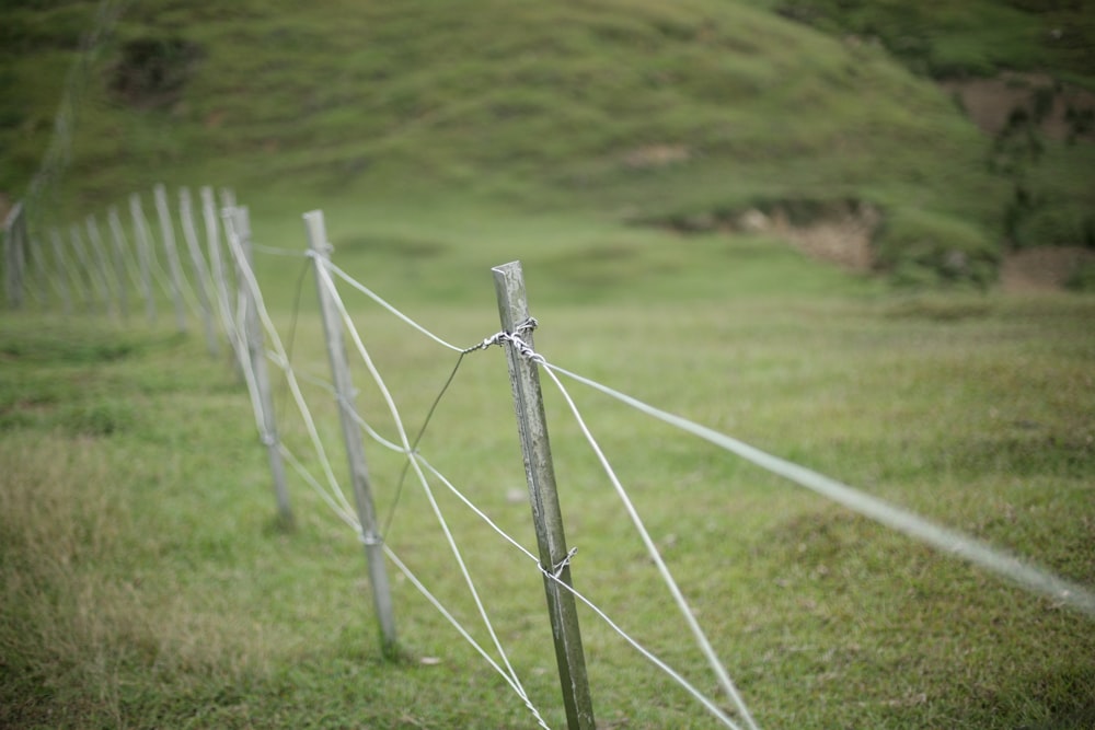 a fence with a wire on it