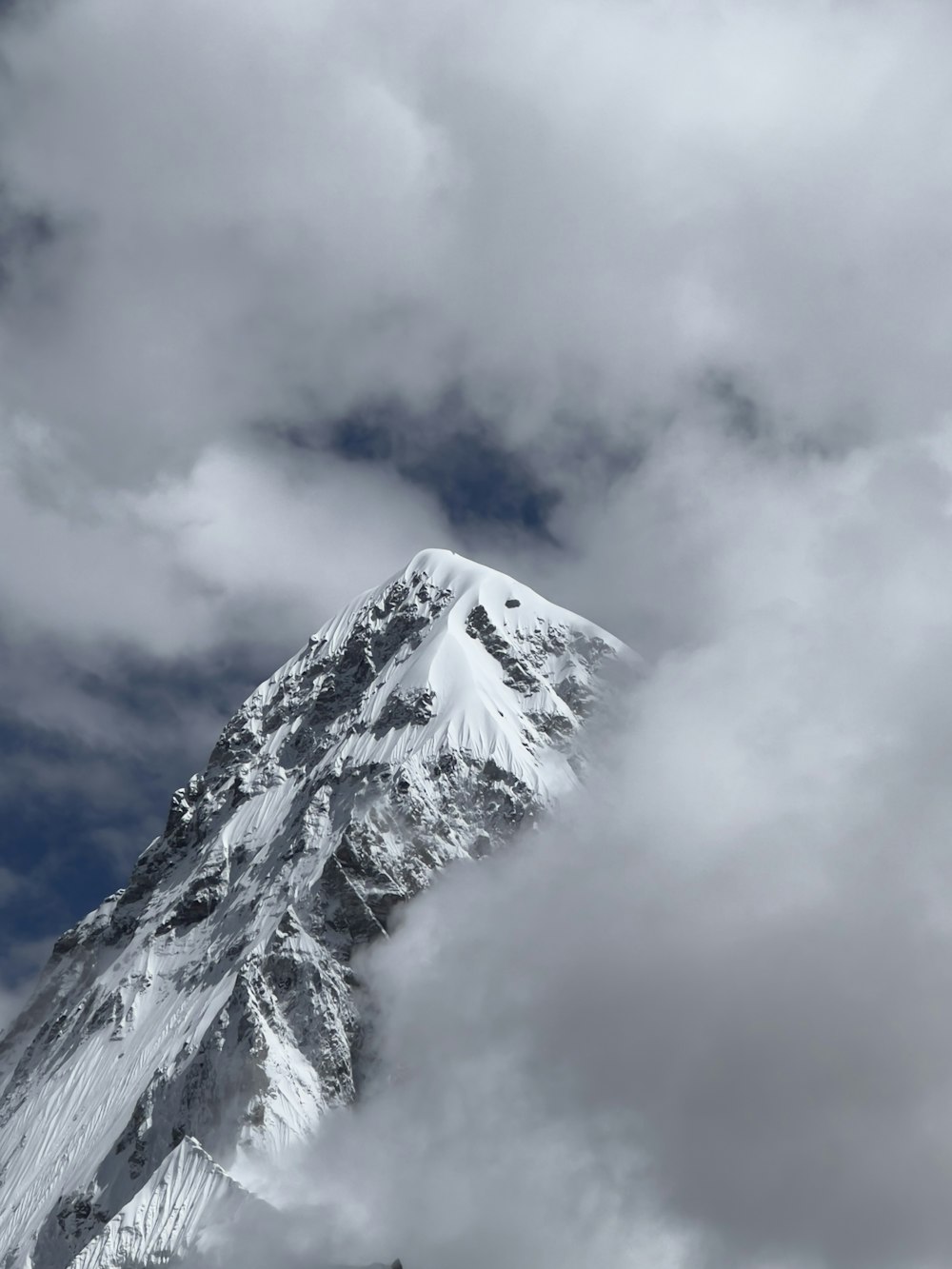 a mountain covered in snow