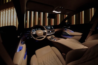 the interior of a car